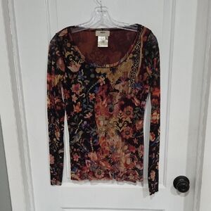 Fuzzi Floral Long Sleeve Top
